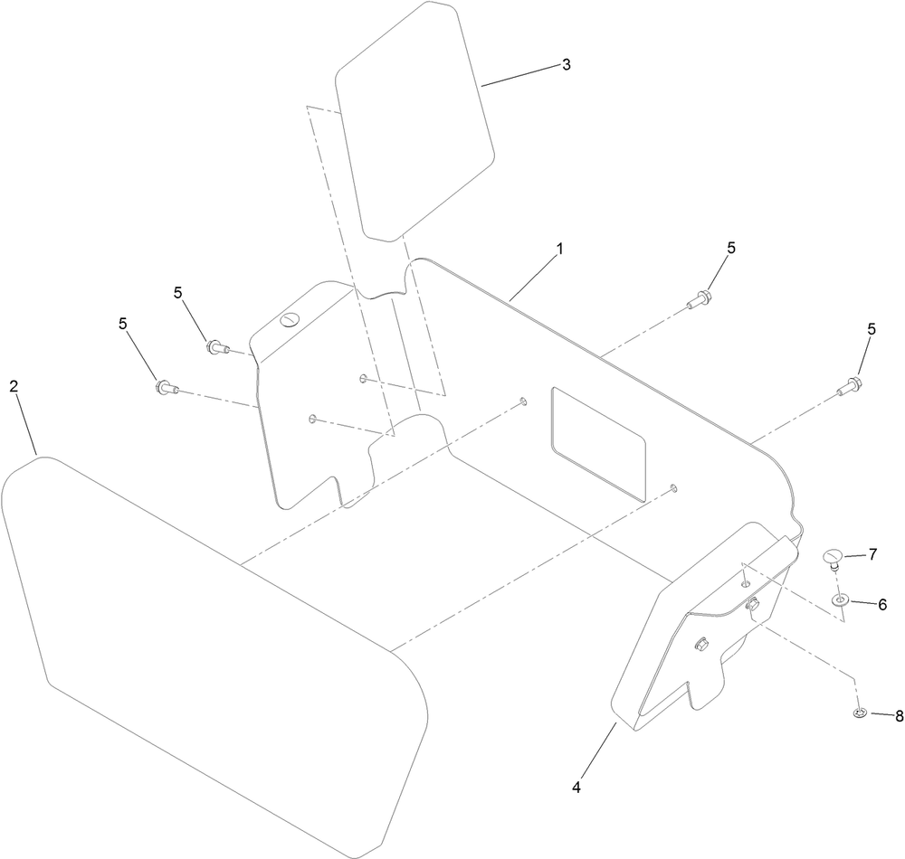 Knee Pad Assembly Diagram and Parts List for 34230 400000000-408787720 Toro Spreader