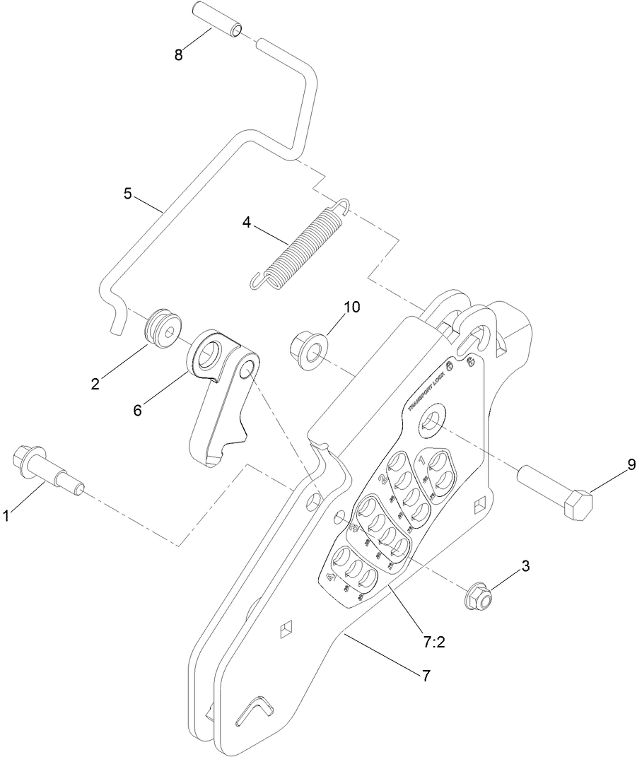 Height-Of-Cut Assembly Diagram and Parts List for 74951 (311000001-311000402)(2011) Toro Lawn Mower