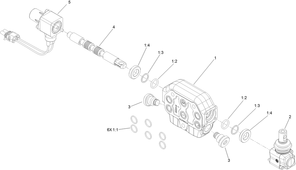 Series Valve Section Assembly No. 139-1345 Diagram and Parts List for 22983 410480000 - 411799999 Toro Lawn Tractor Accessories