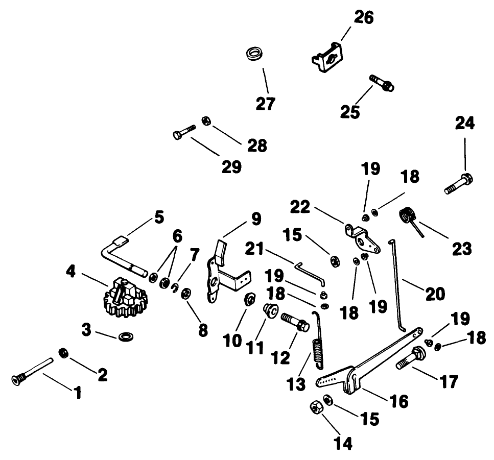 Governor-Engine Model No. Mv18s-Type 58543 Diagram and Parts List for 30190 20000001 - 29999999 Toro Lawn Tractor Accessories