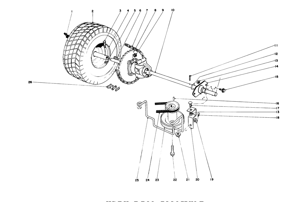 Rear Axle Assembly Diagram and Parts List for 56173 2000001 - 2999999 Toro Lawn Tractor Accessories