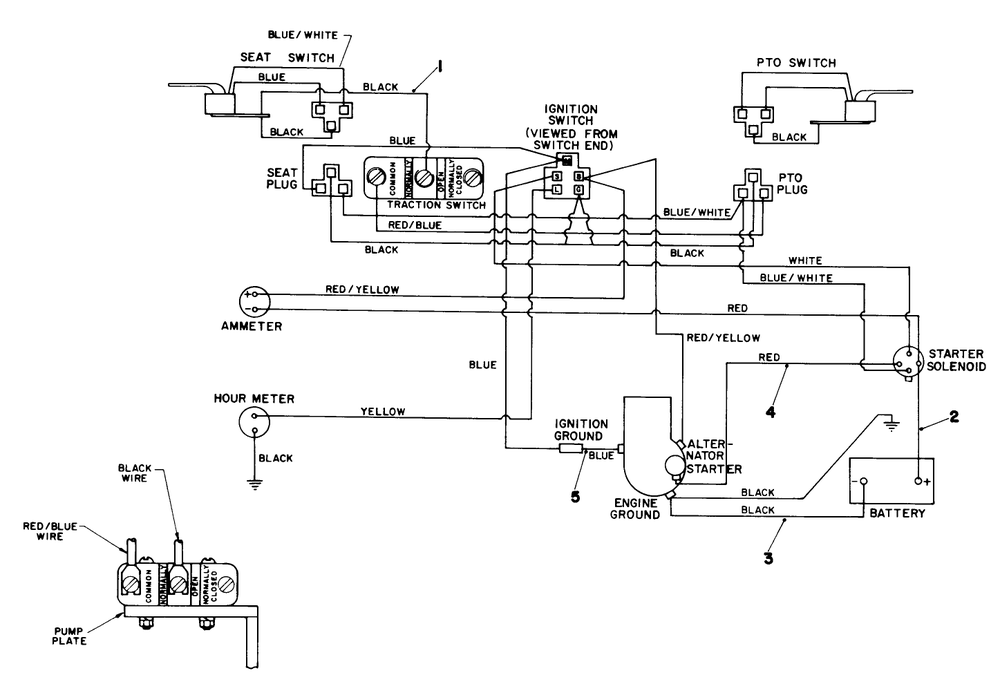 Electrical Schematic Diagram and Parts List for 30775 200001 - 299999 Toro Lawn Tractor