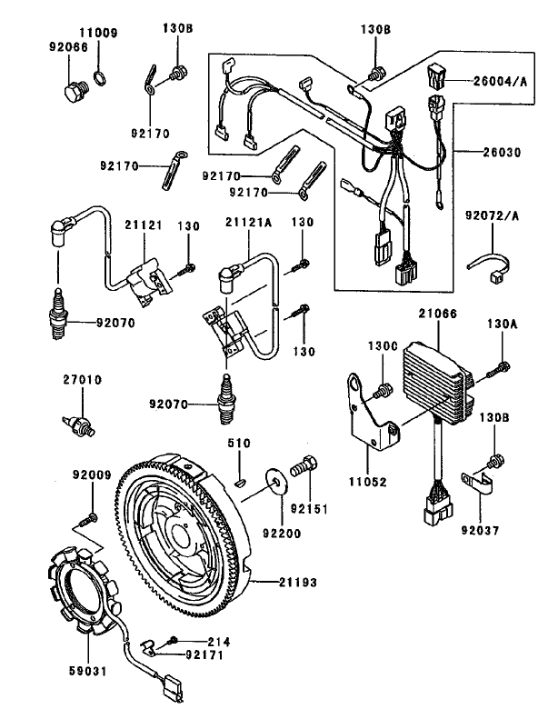 Electric Equipment Diagram and Parts List for 74213 (220000001-220999999)(2002) Toro Lawn Mower