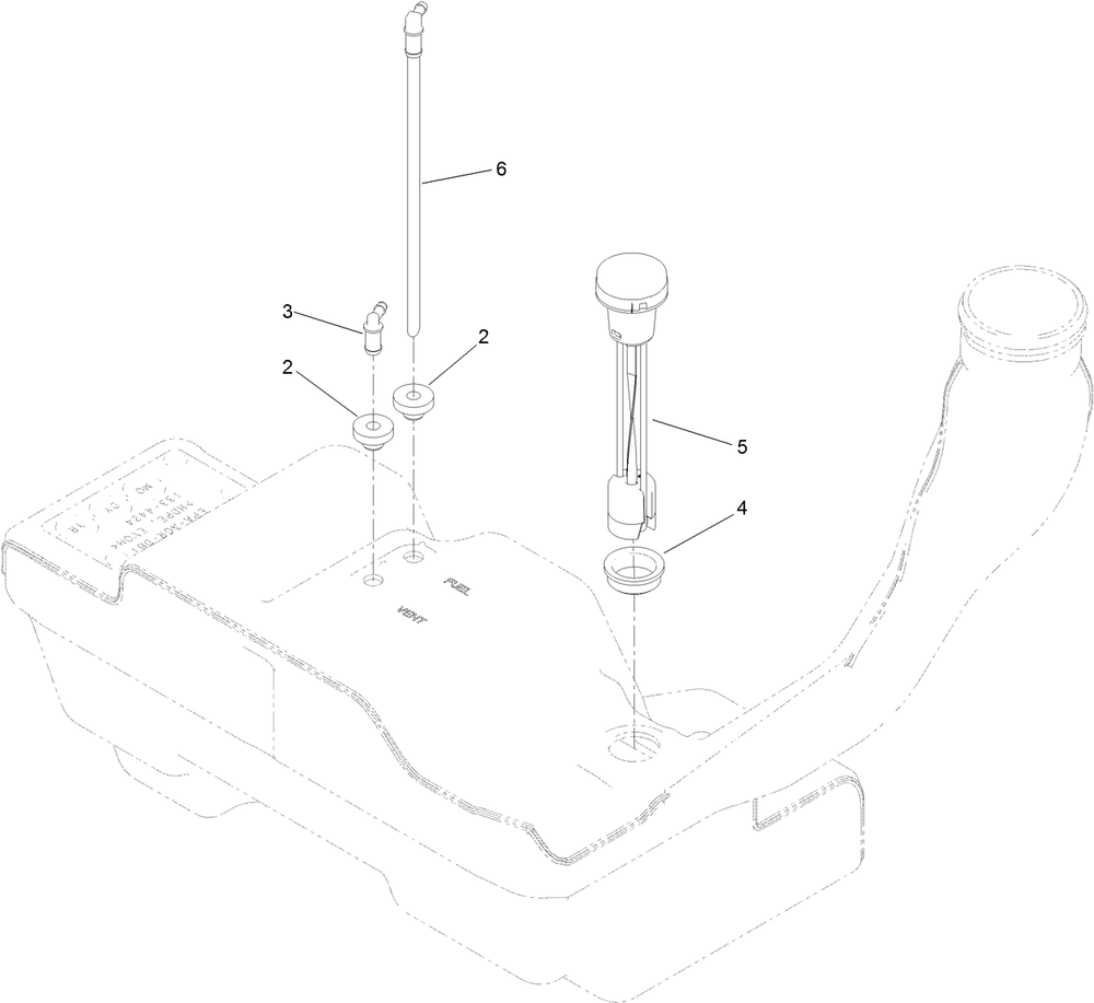 Fuel Tank Assembly No. 133-4484 Diagram and Parts List for 75314 409400000 - 411415118 Toro Lawn Tractor