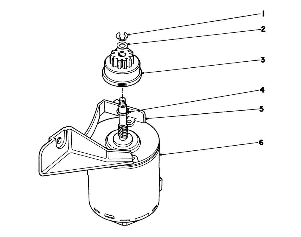 Starter Motor Diagram and Parts List for 18085 9000001 - 9999999 Toro Lawn Mower