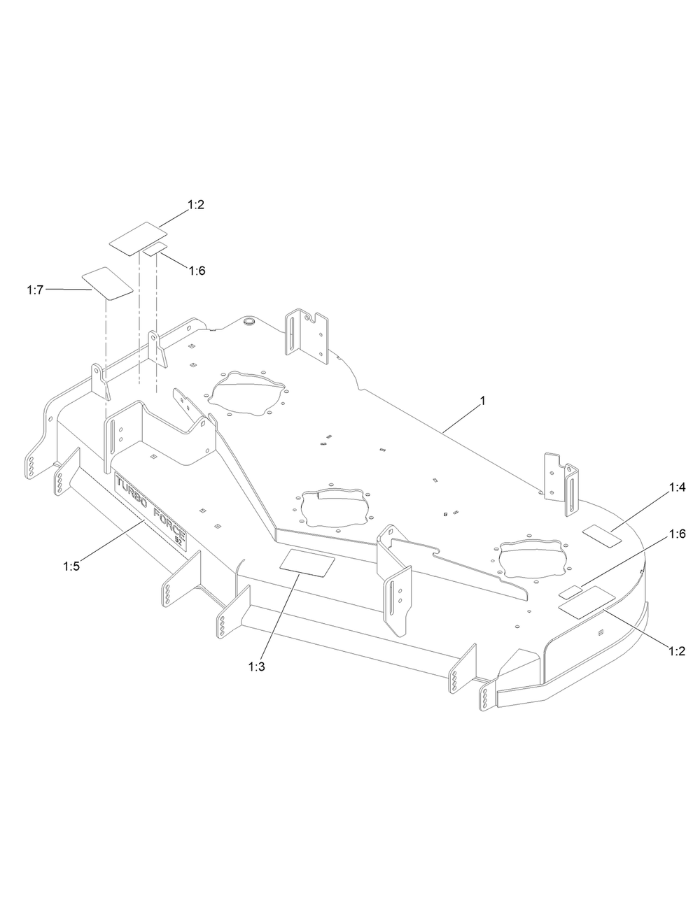 Deck Decal Assembly No. 147-7826 Diagram and Parts List for 18752 400000000 - 414889586 Toro Lawn Tractor