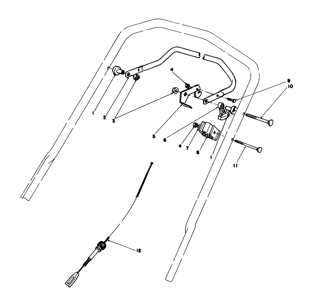 Traction Control Assembly Diagram and Parts List for 20628C 8000001 - 8999999 Toro Lawn Mower
