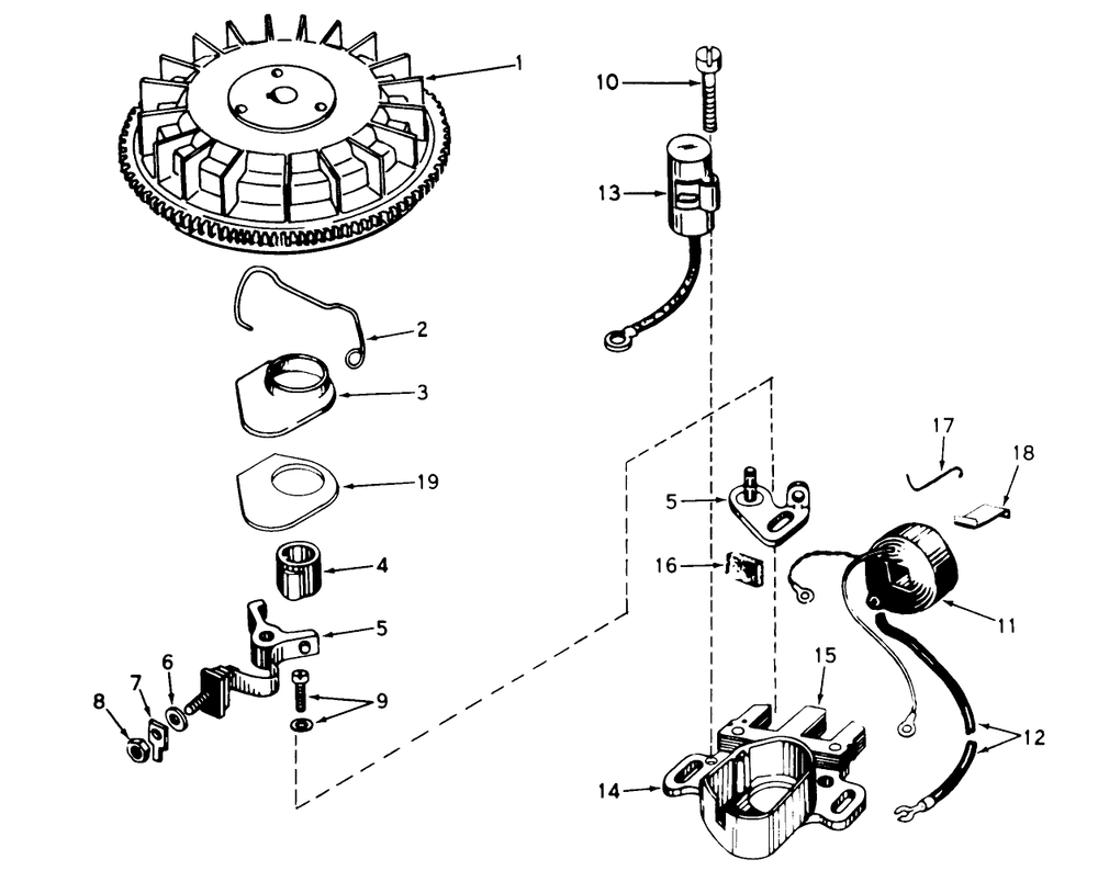 Magneto No. 610862 Diagram and Parts List for 62853 3000001 - 3999999 Toro Chipper Shredder