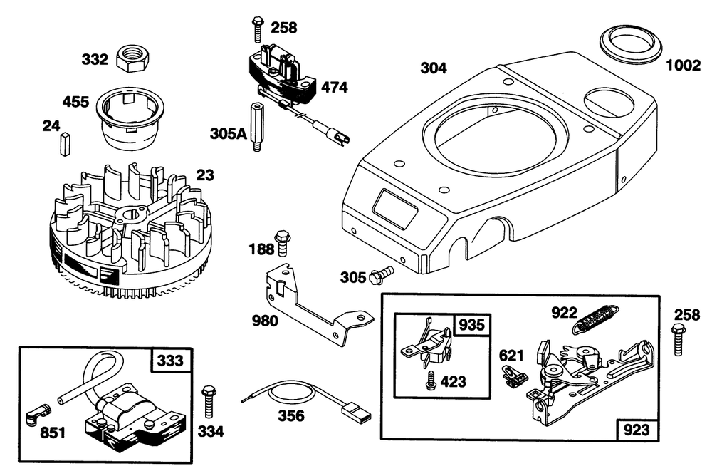 Engine Gts 150 Diagram and Parts List for 20821B 6900001 - 6999999 Toro Lawn Mower