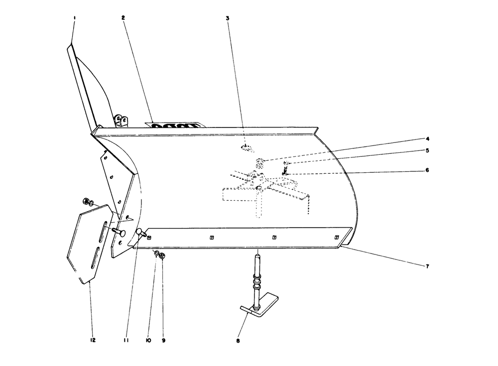 V-Plow Model No. 30750 (Optional) Diagram and Parts List for 30775 300001 - 399999 Toro Lawn Tractor