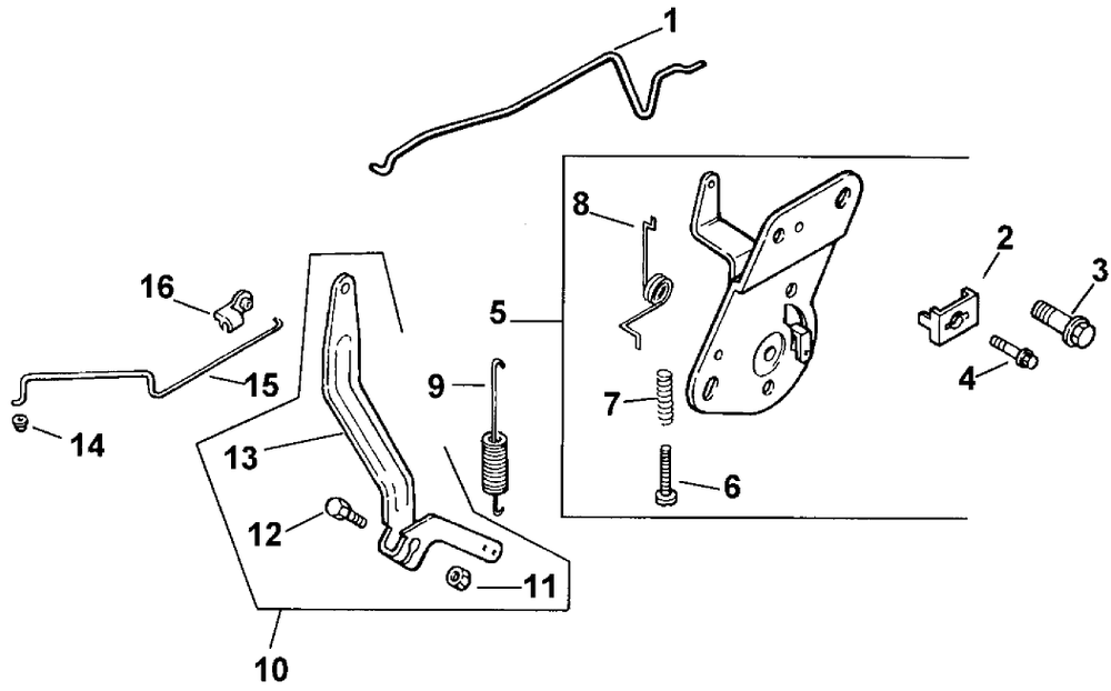 Engine Controls Diagram and Parts List for 30177 890001 - 899999 Toro Lawn Tractor Accessories