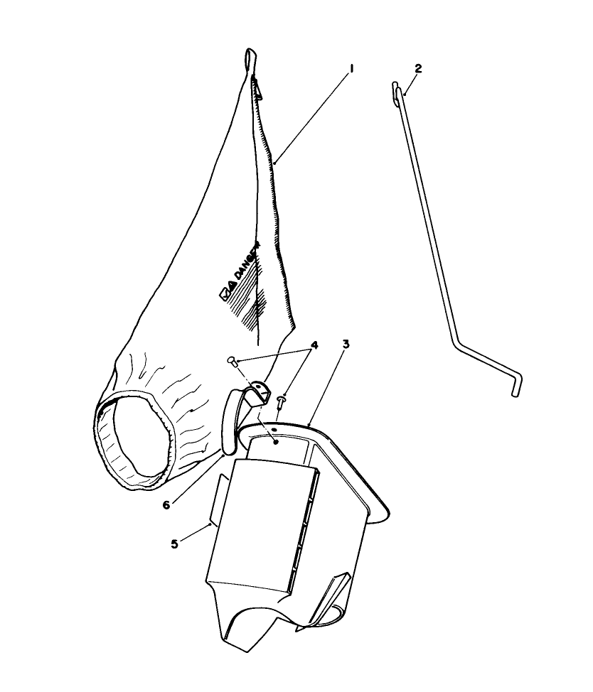 Bagging Kit No. 47-6510 (Optional) Diagram and Parts List for 16575 8012679 - 8999999 Toro Lawn Mower