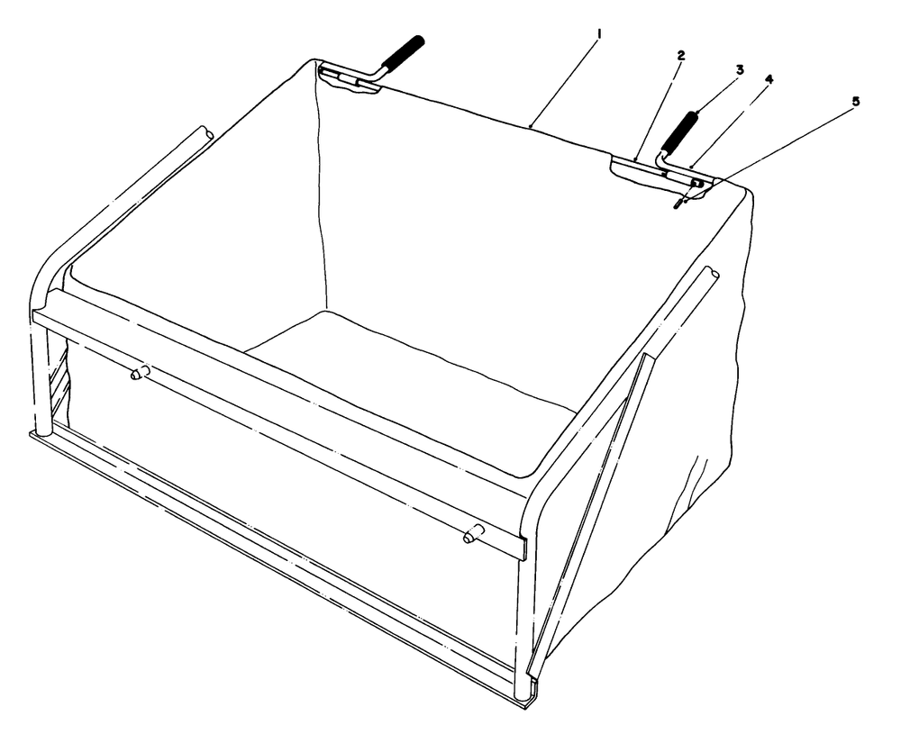 Leaf Bag Model 59123à (For Use On Twin Bagger Grass Catcher Model No. 59122 Only) (Optional) Diagram and Parts List for 56150 7000001 - 7999999 Toro Lawn Tractor