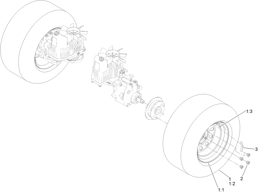 Rear Wheel Assembly Diagram and Parts List for 72960 409200000-999999999 Toro Lawn Mower
