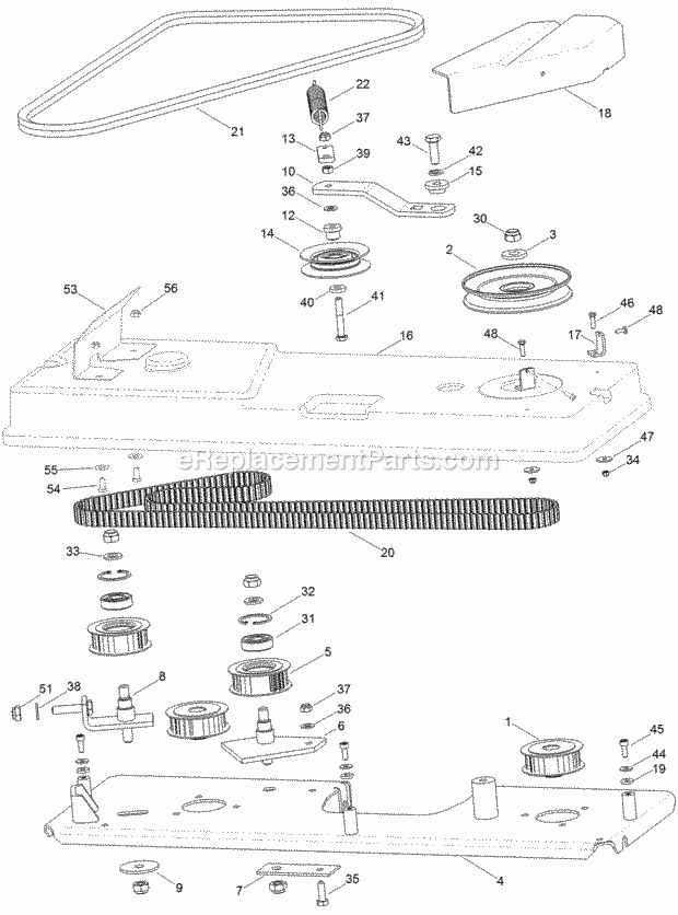 Cutting Drive System Assembly Diagram and Parts List for 74585 317000001-999999999 Toro Lawn Mower