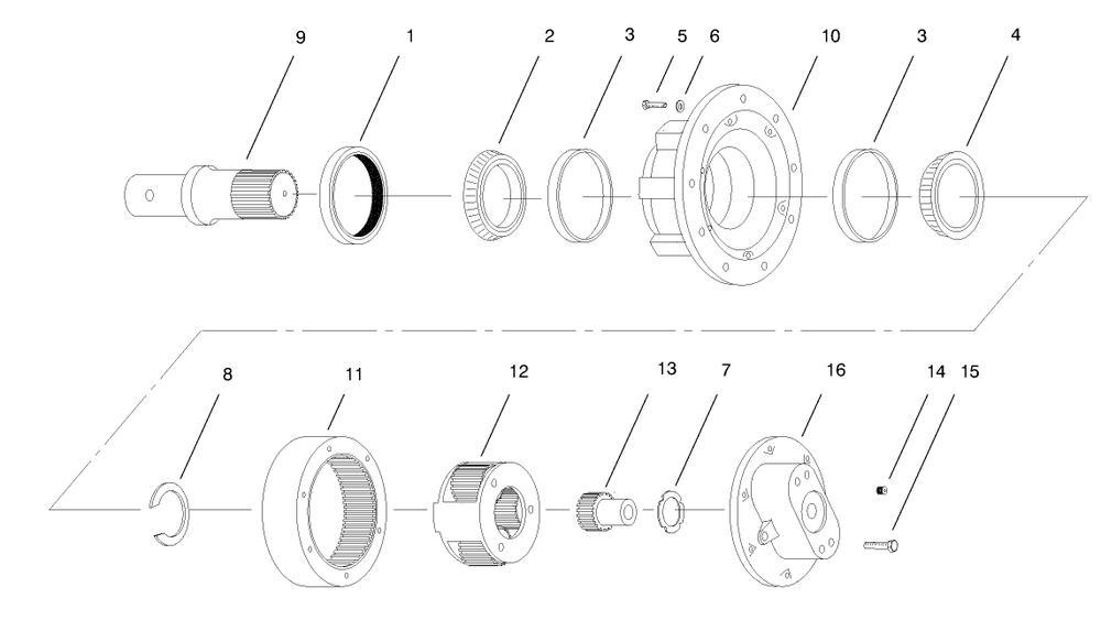 Planetary Gear Assembly No. 98-8260 Diagram and Parts List for 22801 990001 - 999999 Toro Auger