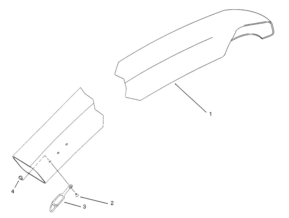 Chute Assembly Diagram and Parts List for 79301 3900001 - 3999999 Toro Lawn Tractor Accessories