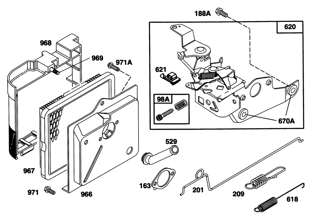 Engine Briggs & Stratton Model 122702-0182-01 Diagram and Parts List for 20907B 3900001 - 3999999 Toro Lawn Mower