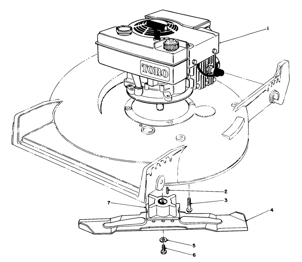 Engine Assembly Diagram and Parts List for 20782C 6000001 - 6999999 Toro Lawn Mower
