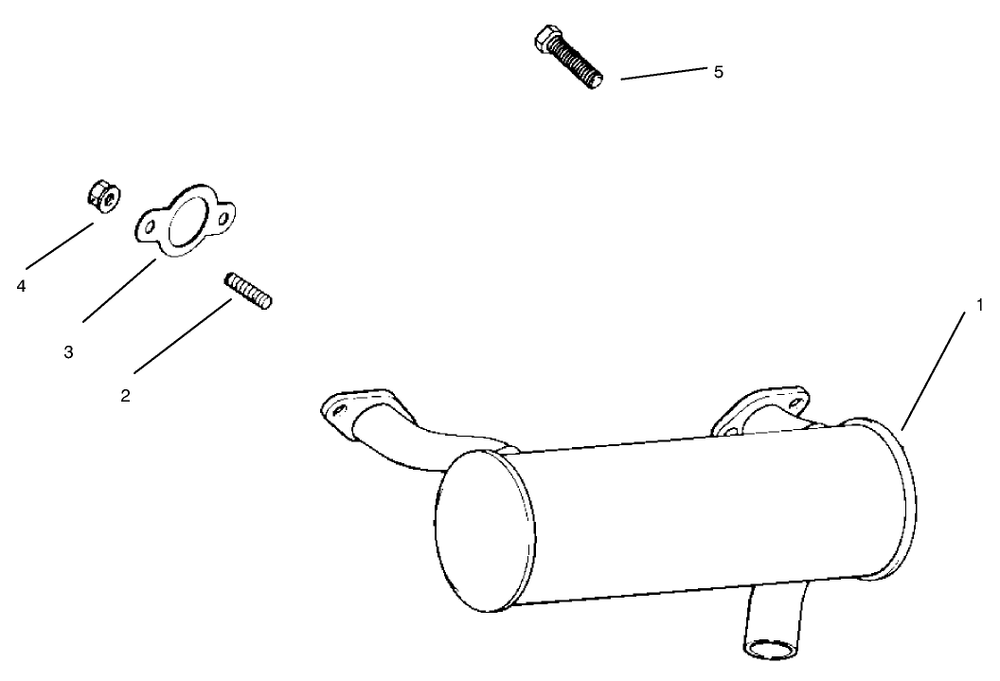 Exhaust Diagram and Parts List for 30611 890001 - 899999 Toro Lawn Tractor