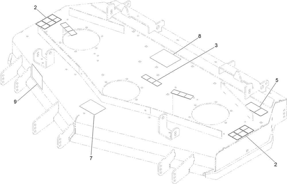 Deck Decal Assembly Diagram and Parts List for 74279TE (316000001-316999999)(2016) Toro Lawn Tractor