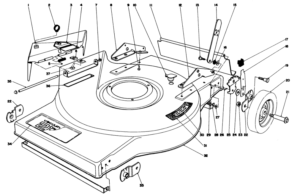 Mower Housing Assembly-Model 16860 Diagram and Parts List for 16870 0000001 - 0999999 Toro Lawn Mower