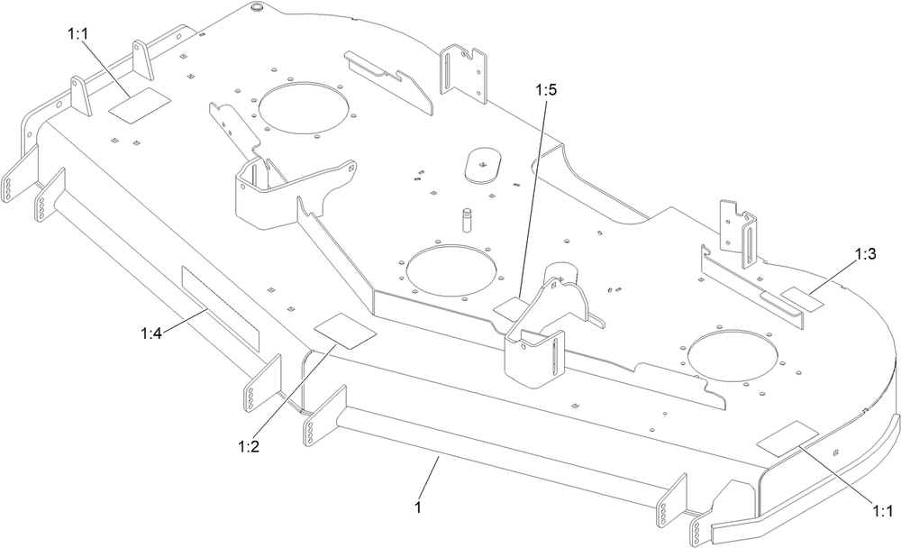 Deck Decal Assembly No. 145-1971 Diagram and Parts List for 74022 412000000 - 414070031 Toro Lawn Tractor