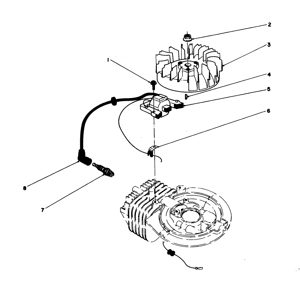Ignition Assembiy (Model No. 47ph7) Diagram and Parts List for 16785 8000001 - 8007011 Toro Lawn Mower
