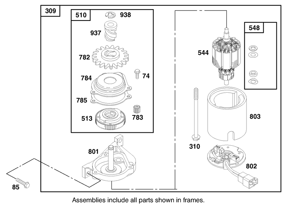 Engine Briggs & Stratton Model 12h807-1760-E1 (Model No. 20021 Serial No. 9940000-9941632) Diagram and Parts List for 20020 9900001 - 9999999 Toro Lawn Mower