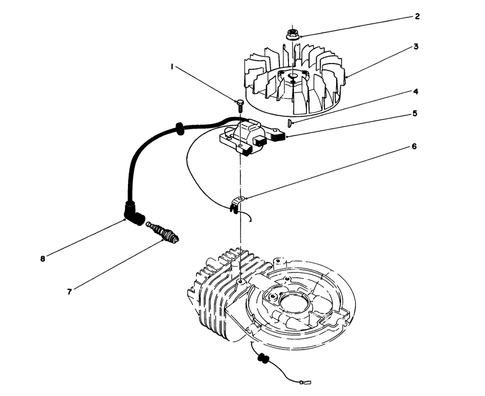 Ignition Assembly (Model No. 47pl0-1) Diagram and Parts List for 20103 1000001 - 1999999 Toro Lawn Mower