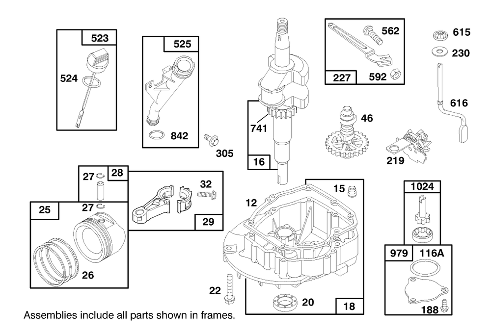 Engine Gts-150 Diagram and Parts List for 26636 7900001 - 7999999 Toro Lawn Mower
