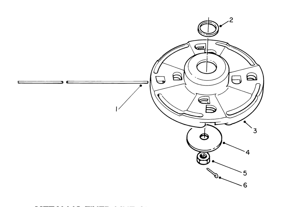 Metallic Fixed Line Cutter Head (Optional) Diagram and Parts List for 51655 1000001 - 1999999 Toro Trimmer