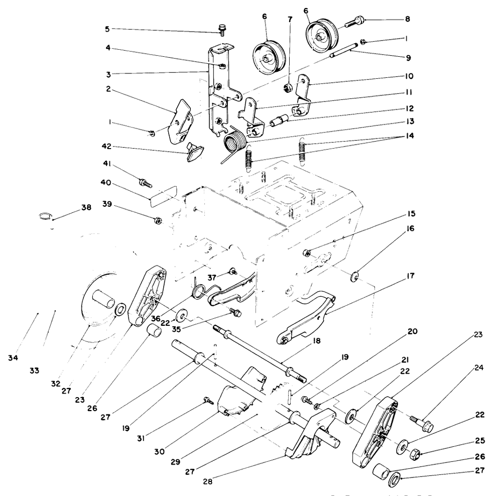 Traction Drive Assembly Diagram and Parts List for 38525 9000001 - 9999999 Toro Snow Blower