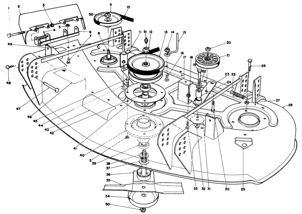 Cutting Unit Assembly Diagram and Parts List for 30144 600001 - 699999 Toro Lawn Mower