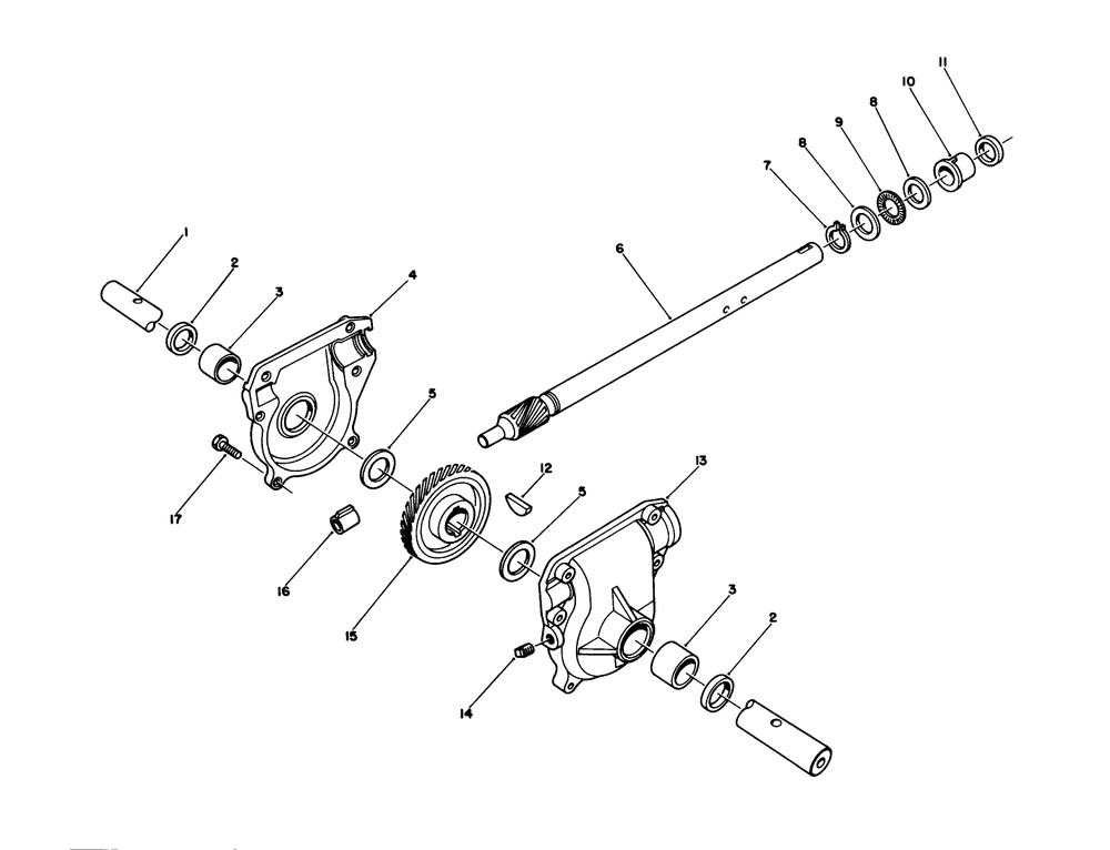 24" Auger Gearcase Assembly No. 66-8020 Diagram and Parts List for 38540 1000001 - 1999999 Toro Snow Blower