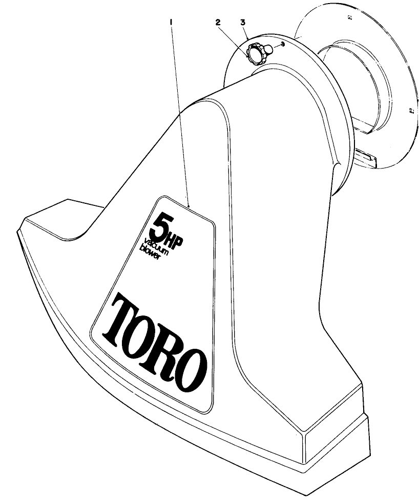 Snout Assembly (Models 62912 & 62923) Diagram and Parts List for 62912 5000001 - 5999999 Toro Leaf Blower / Vacuum