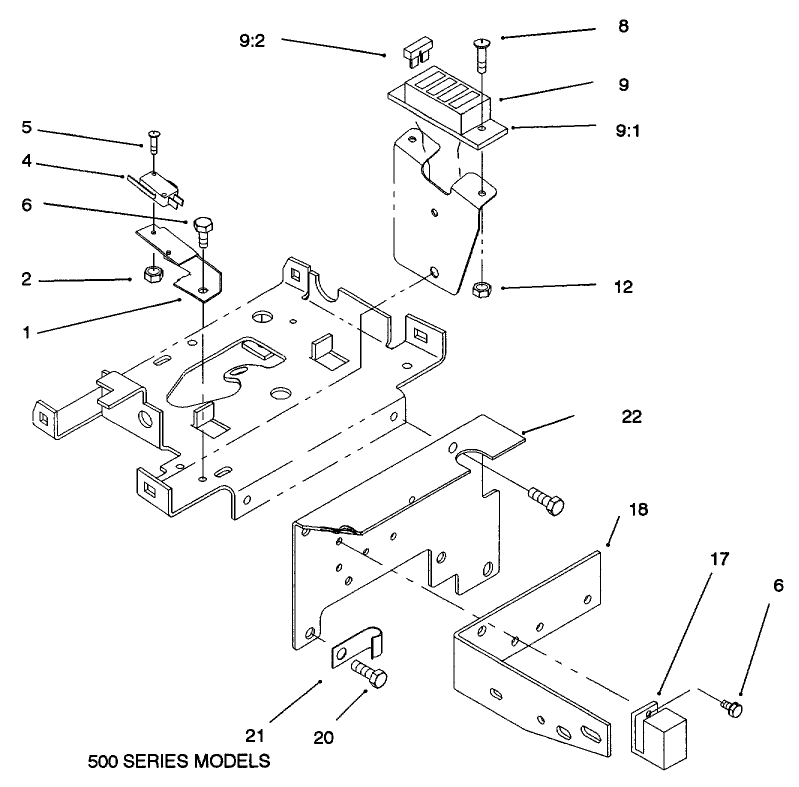 Hoodstand Electrical Housing & Wire Harness Diagram and Parts List for 73521 6900001 - 6999999 Toro Lawn Tractor
