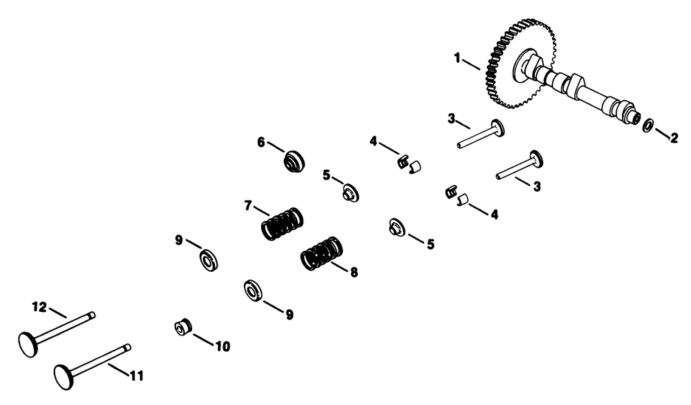 Camshaft & Valves-Engine Kohler Model No. Kt17qs Type No. 24324 (Continued) Diagram and Parts List for 30754 5000001 - 5999999 Toro Lawn Tractor