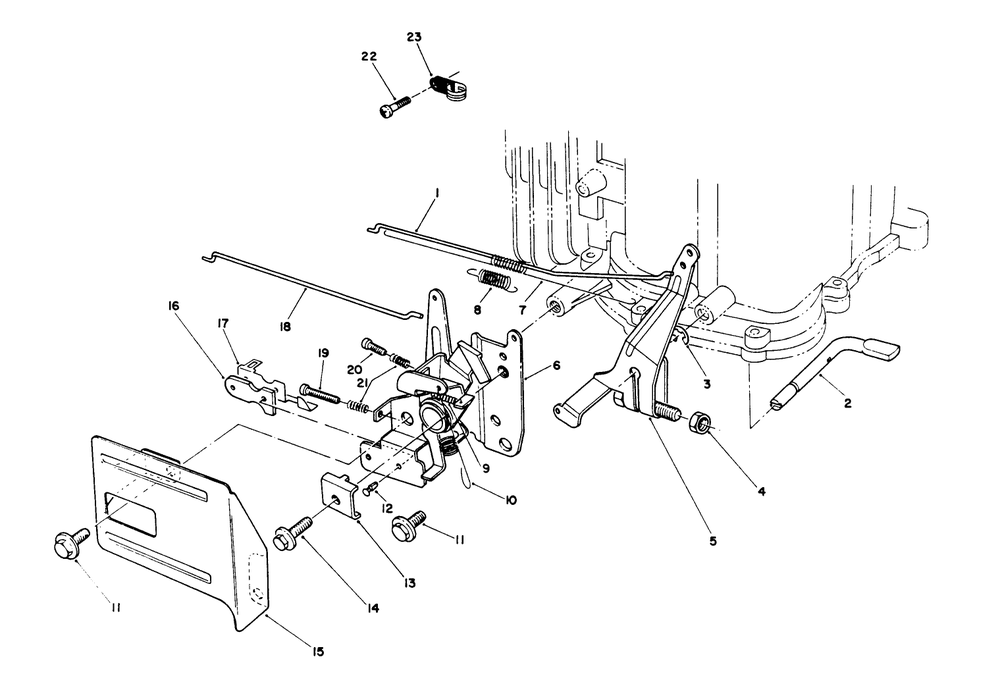 Governor Assembly (Engine Model No. Vml0-2) Diagram and Parts List for 26623 0000001 - 0999999 Toro Lawn Mower