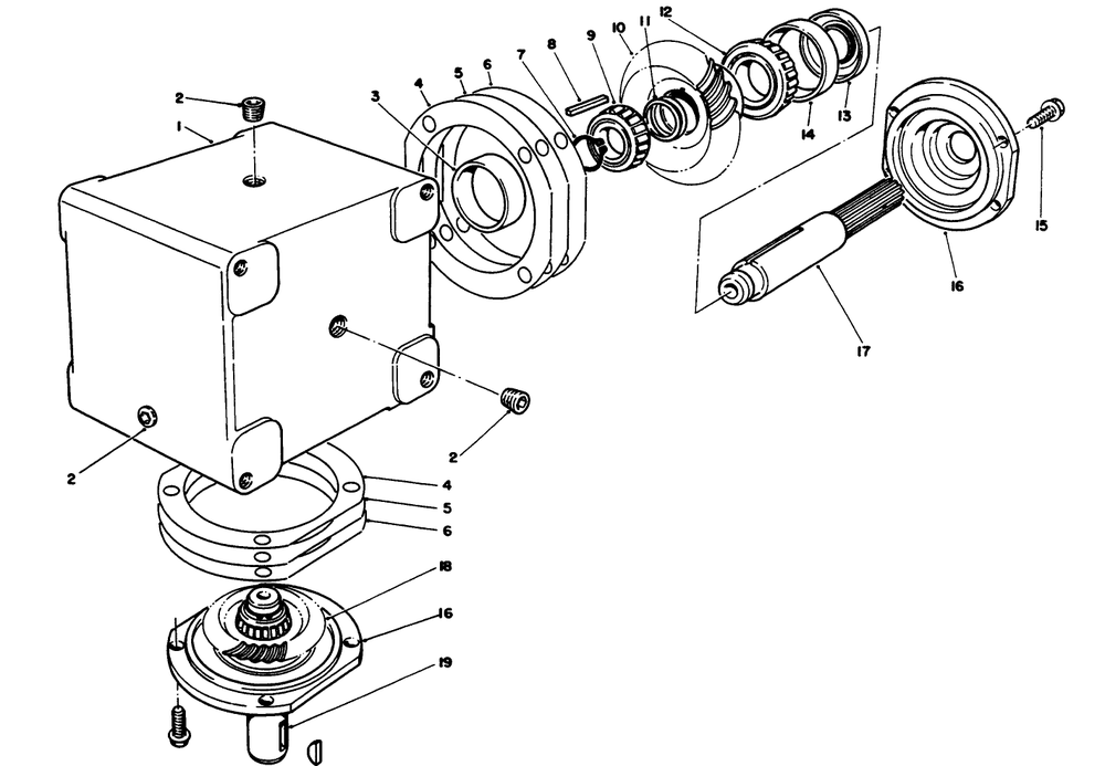 Gear Box Assembly Diagram and Parts List for 30652 390001 - 399999 Toro Lawn Mower