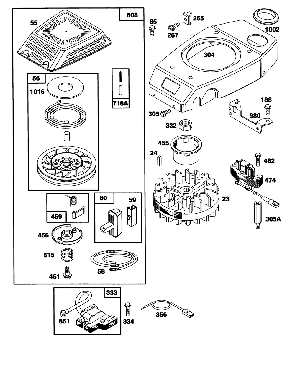 Engine Gts-150 (Model No. 20466 Only)(Model No. 97777-0110-01) Diagram and Parts List for 20465 5900001 - 5999999 Toro Lawn Mower