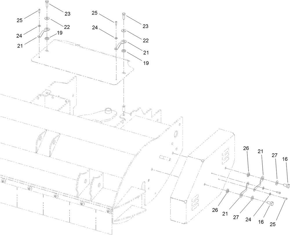 Top Guard And Side Belt Cover Assembly Diagram and Parts List for 2720 410300000 - 999999999 Toro Lawn Tractor Accessories