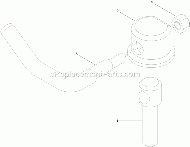 Lever Assembly No. 107-1664 Diagram and Parts List for 74940 313000001-313999999 Toro Lawn Mower
