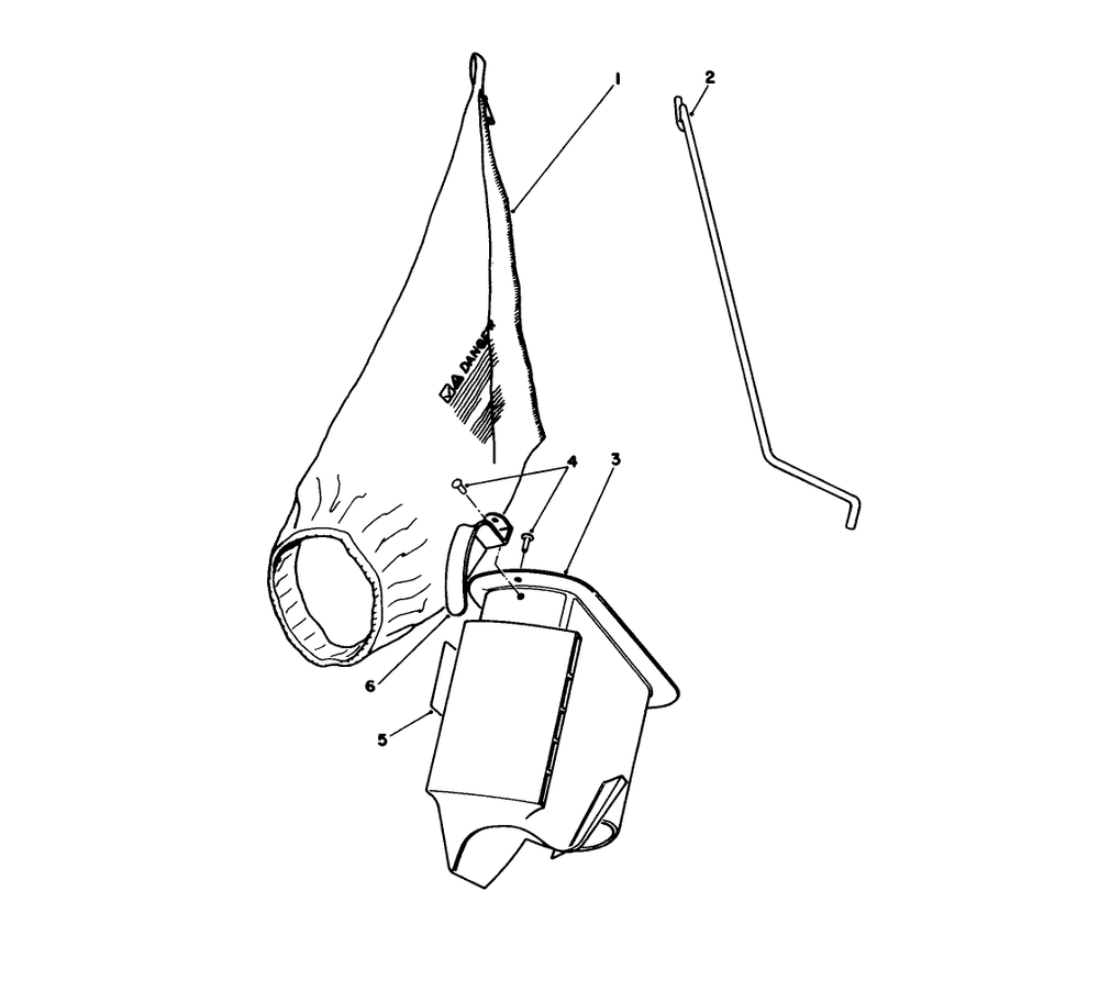 Bagging Kit No. 47-6510 (Optional) Diagram and Parts List for 16775 8022966 - 8999999 Toro Lawn Mower