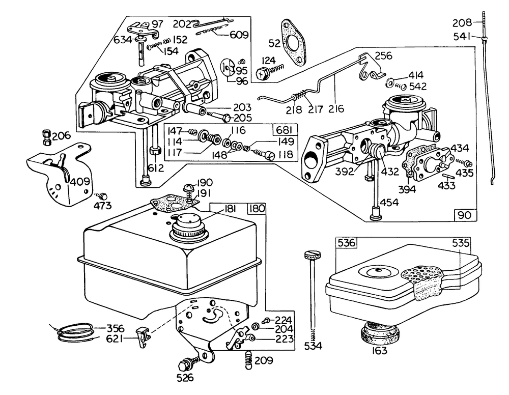 Carburetor Assembly Diagram and Parts List for 62905 3000001 - 3999999 Toro Leaf Blower / Vacuum