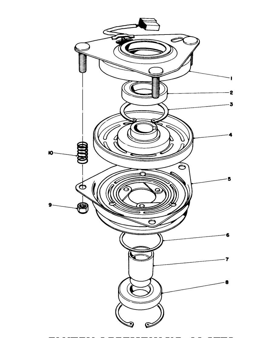Clutch Assembly No. 44-0770 Diagram and Parts List for 57430 8000001 - 8999999 Toro Lawn Tractor