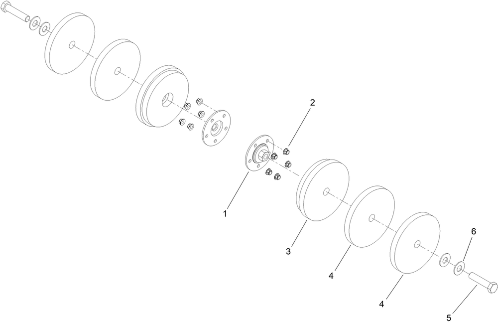 Wheel Weight Kit Assembly Diagram and Parts List for 25541E  Toro Lawn Tractor Accessories