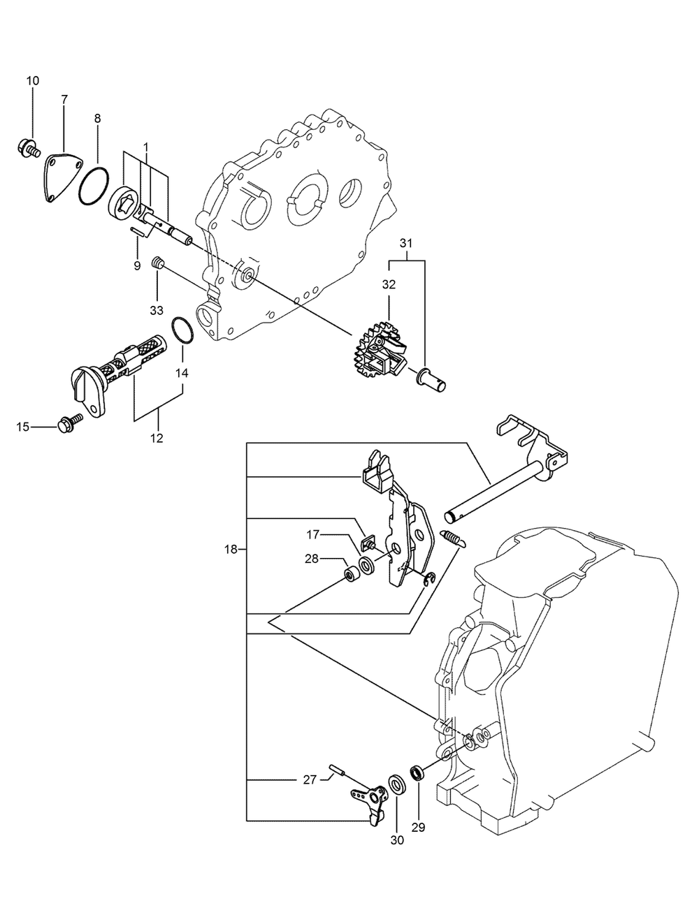 Lubrication Oil Pump And Governor Assembly Diagram and Parts List for 23897 400000000 - 999999999 Toro Lawn Tractor Accessories