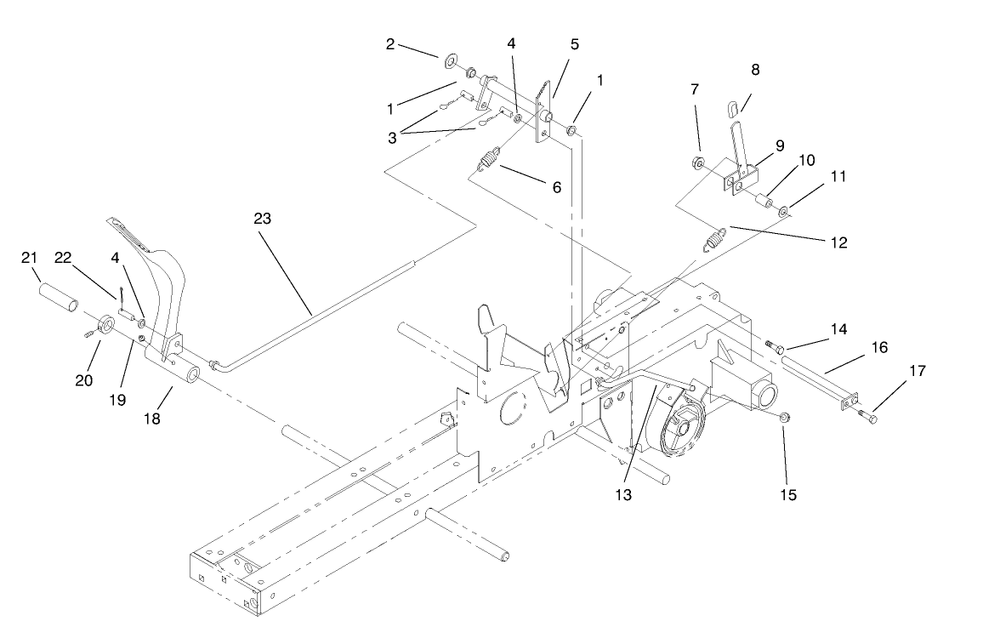 Brake Diagram and Parts List for 73402 7900001 - 7999999 Toro Lawn Tractor