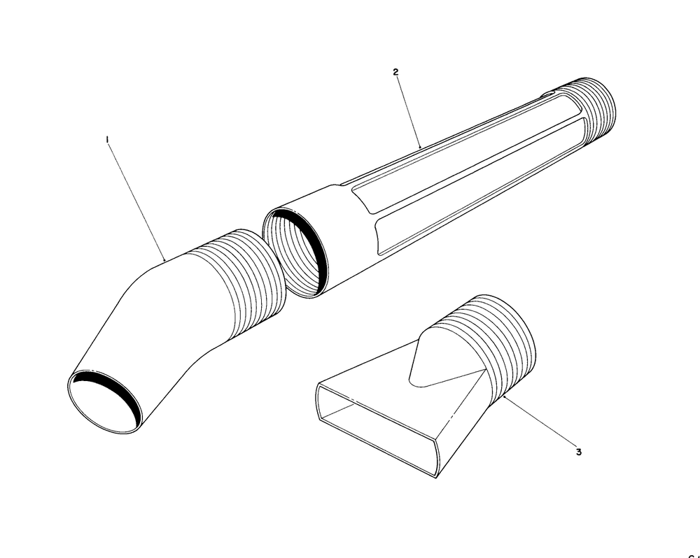 Blower Tube Assembly Diagram and Parts List for 51535 9000001 - 9999999 Toro Leaf Blower / Vacuum
